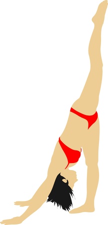 Woman gymnasticsのイラスト素材