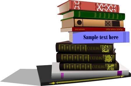 Vector illustration of column books Back to school のイラスト素材
