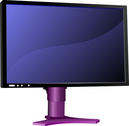 Flat computer monitor. Display. Vector illustrationのイラスト素材