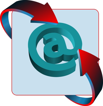 At mail sign contact vector iconのイラスト素材