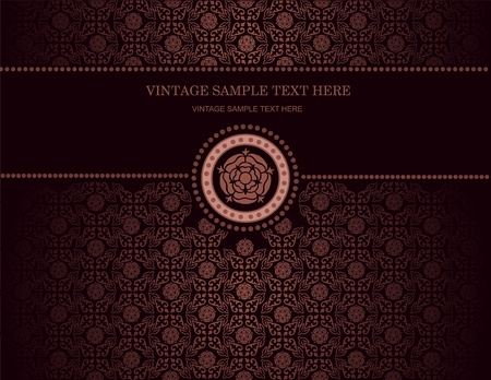 Wedding or Valentine`s day vintage style card. Vector illustrationのイラスト素材