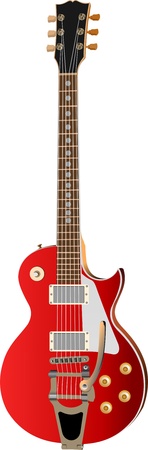 Electric guitar on a white background. Vector illustrationのイラスト素材