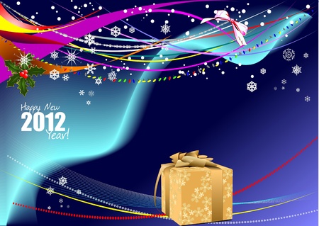 Greeting card for Merry Christmas or Happy New Year のイラスト素材