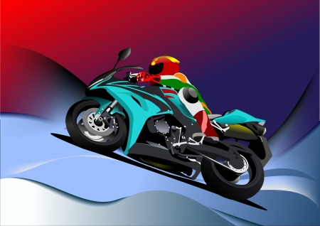 Abstract  background with motorcycle image のイラスト素材