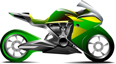 Modern sport motorcycle  Vector illustrationのイラスト素材