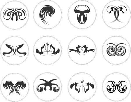 Set of abstract design elementsのイラスト素材
