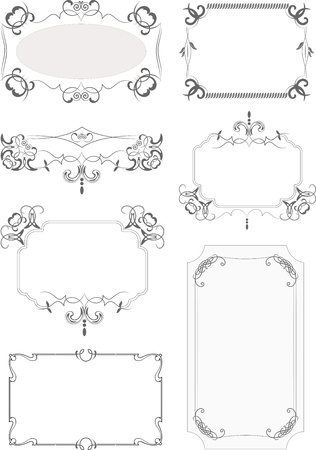Collection of ornate framesのイラスト素材