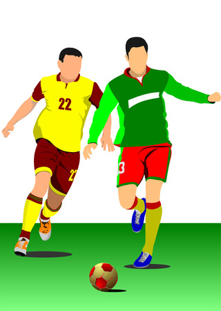 Soccer player poster. Football player. Vector illustrationのイラスト素材