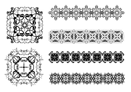 Collection of Ornamental Rule Lines in Different Design stylesのイラスト素材