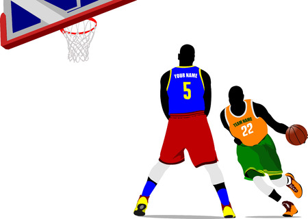 Basketball players.のイラスト素材