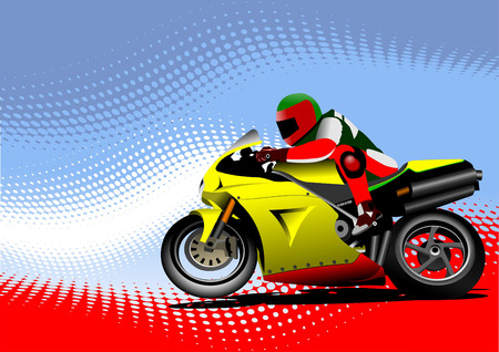 Abstract  background with motorcycle image. のイラスト素材