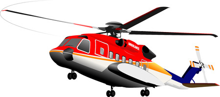 Ambulance or army helicopter. Vector illustrationのイラスト素材