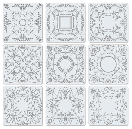 Decorative finishing ceramic tiles. Vector illustrationのイラスト素材