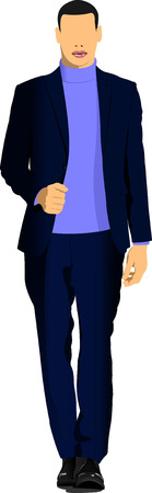 Young handsome man. Vector illustrationのイラスト素材