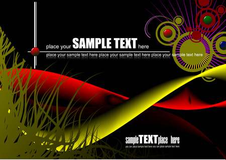 Grunge abstract wave background, vector illustrationのイラスト素材