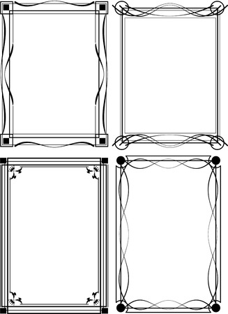 Four of ornate vector frames. Vectorのイラスト素材