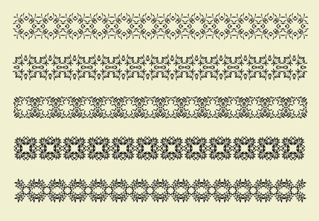 Collection of Ornamental Rule Lines in Different Design stylesのイラスト素材