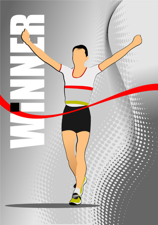 The running sport. Vector illustrationのイラスト素材