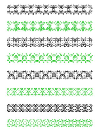 Collection of Ornamental Rule Lines in Different Design stylesのイラスト素材