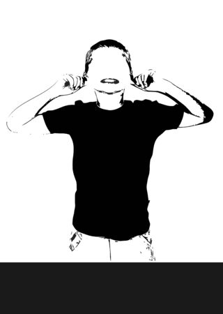 Children  silhouettes. Vector illustration for designerのイラスト素材