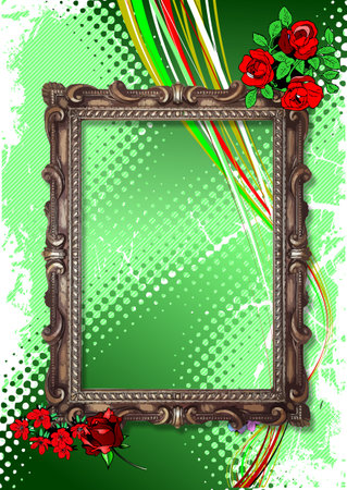 Corporate Business Technology Background with frame image. Vector 3d Illustrationのイラスト素材