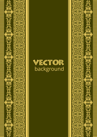 Book cover and Old retro ornament frames. Royal Golden style design. Vintage Border to be printed on the covers of books. vector illustrationのイラスト素材