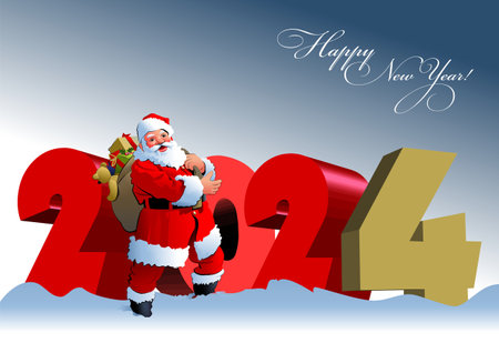 2024 color vector 3d illustration for designersのイラスト素材