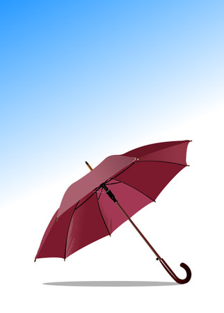 Color umbrella image. Vector 3d illustrationのイラスト素材