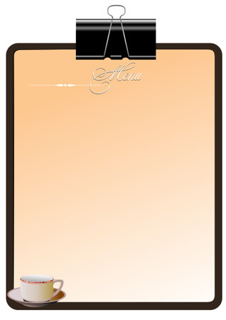 Restaurant (cafe) menu. Colored vector 3d and drawn illustrationのイラスト素材