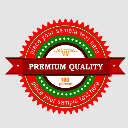 Premium quality label. Hand drawn Vector by Adobe illustrationのイラスト素材