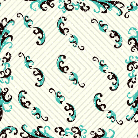 flower petals abstract vector seamless pattern on a light background geometric grunge effect backgroundのイラスト素材