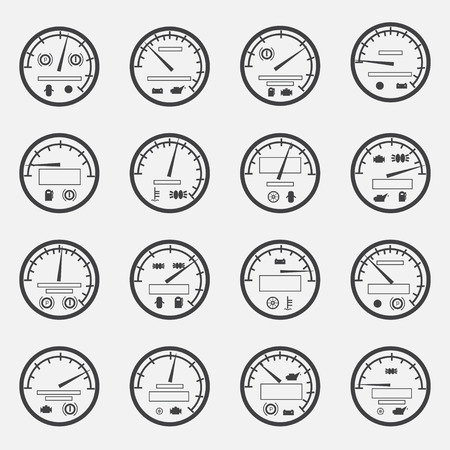 velocity meters symbols illustrationのイラスト素材