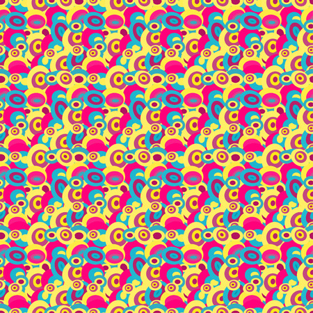 circles in retro style seamless patternのイラスト素材