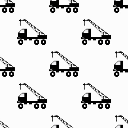 crane on a white background seamless patternのイラスト素材