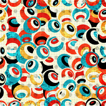 psychedelic circles on a light background. vector illustrationのイラスト素材