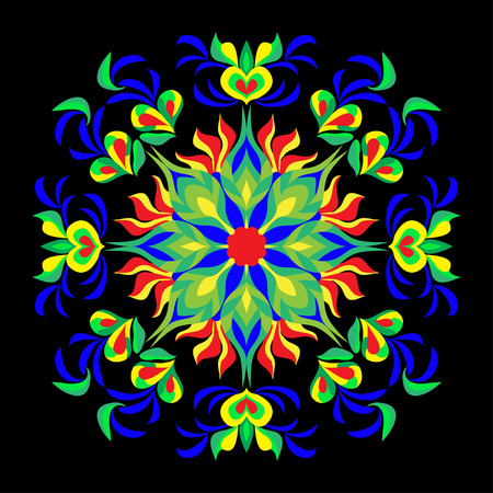 Mandalas collection. Vintage decorative elementsのイラスト素材