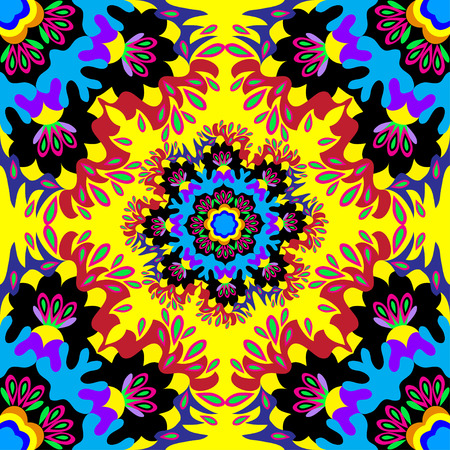 colored seamless pattern. Vintage elements. vector illustrationのイラスト素材