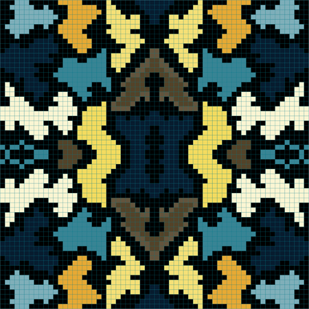 pixels beautiful abstract geometric seamless pattern vector illustrationのイラスト素材