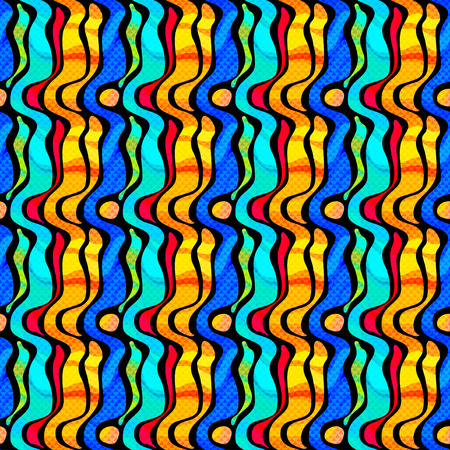 Graffiti psychedelic abstract color seamless background illustrationのイラスト素材