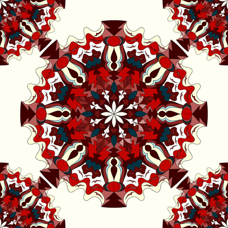 Oriental colorful ornament seamless pattern Vector illustrationのイラスト素材