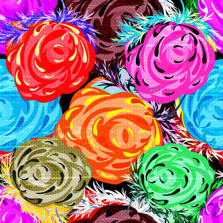 beautiful roses seamless backgroundのイラスト素材