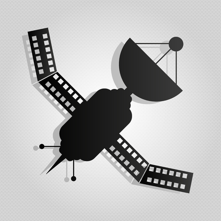 satellite vector iconのイラスト素材