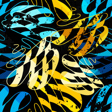 Graffiti Background seamless patternのイラスト素材