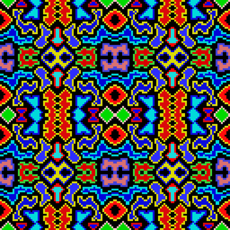 pixels beautiful abstract geometric seamless pattern vector illustrationのイラスト素材