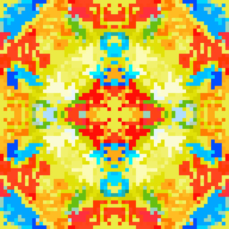pixels bright colored geometric background