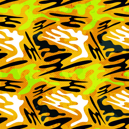 Mexican graffiti beautiful seamless patternのイラスト素材