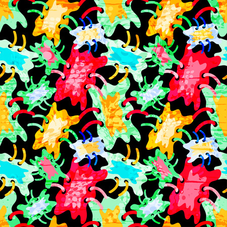 bright abstract background graffiti seamless patternのイラスト素材
