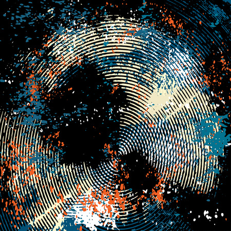 brightly colored lines Graffiti on a black background vector illustrationのイラスト素材