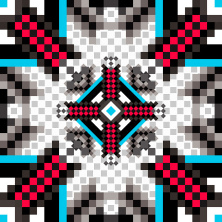 pixels on a white background geometric seamless pattern vector illustrationのイラスト素材