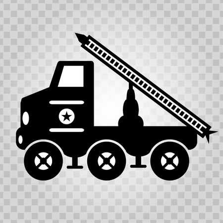 Military abstract car on a light background black symbolのイラスト素材